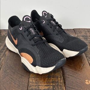Nike SuperRep Women's 8.5 Black Copper Sneakers Athletic Lace Up